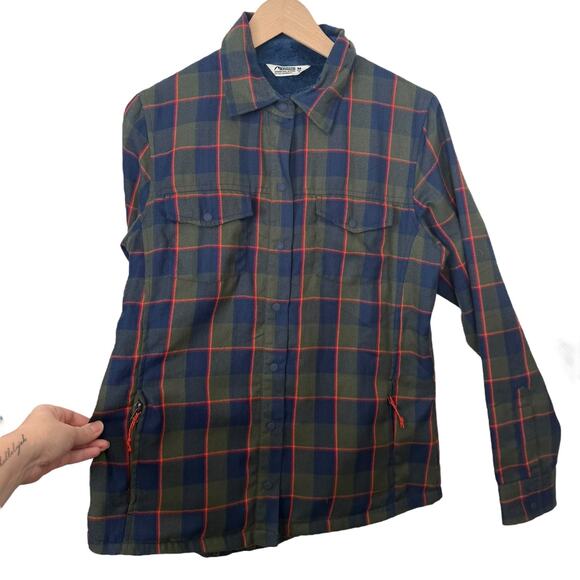 Mountain Khakis Christi Fleece Lined Flannel Shirt Jacket Plaid Medium - Picture 3 of 11